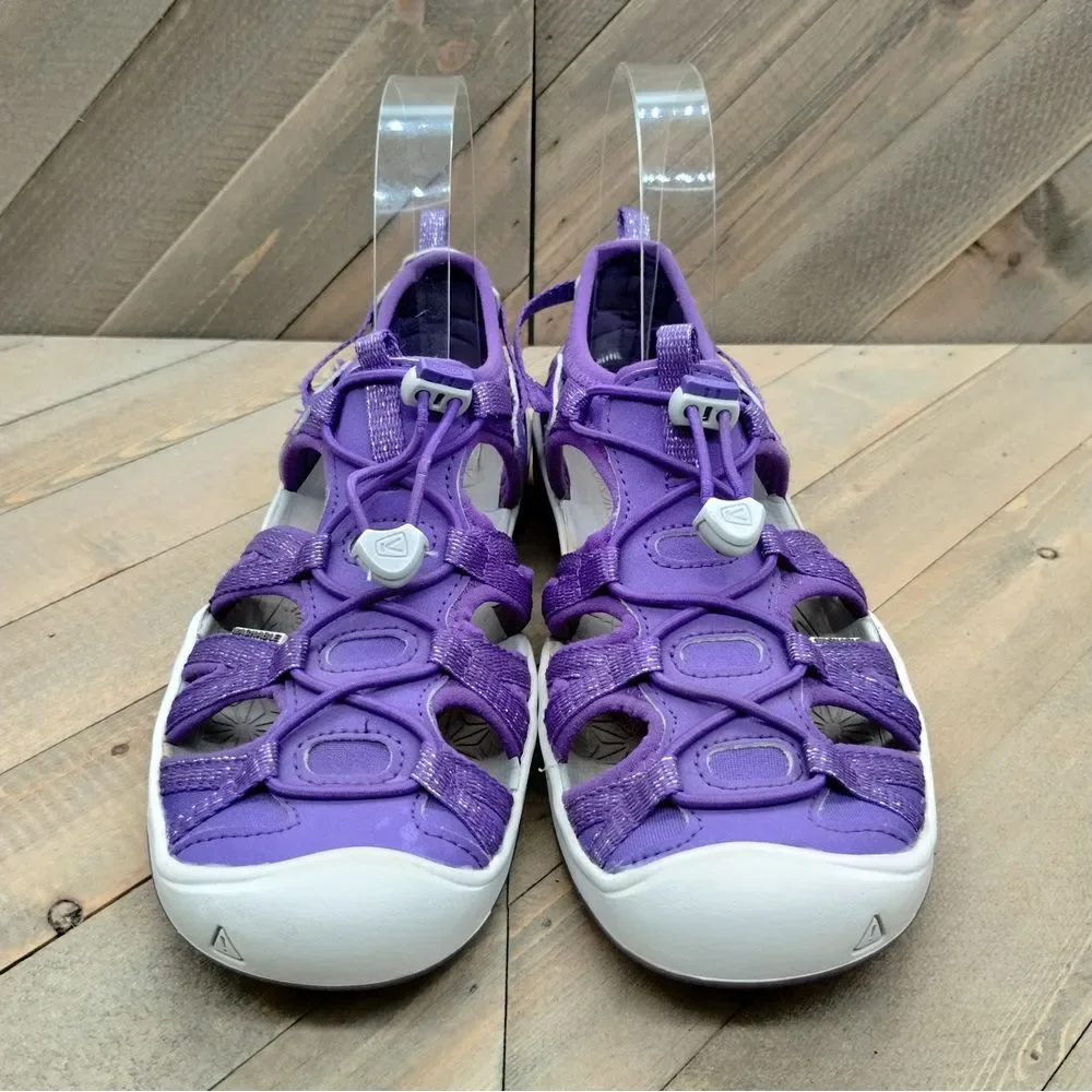 Keen Moxie Closed Toe Outdoor Sandals Girls Size 3‎ Purple Grey Hiking Big Kids